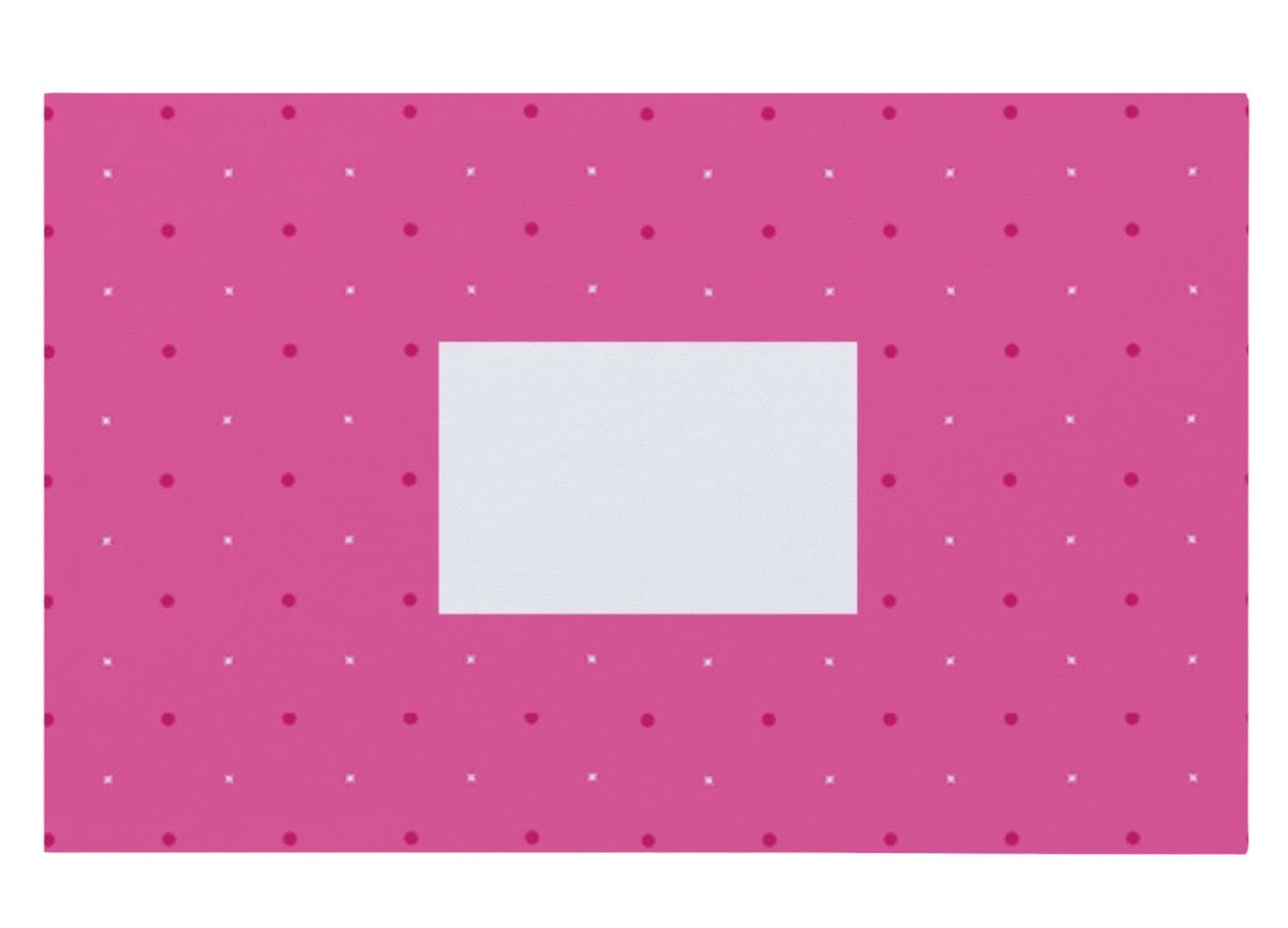 Notecard Pink Snowflakes